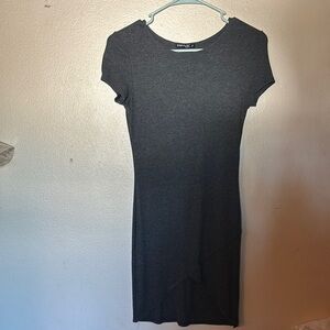 Dark Gray T-Shirt Dress, Perfect for Everyday wear, Casual Dress Women's Size M